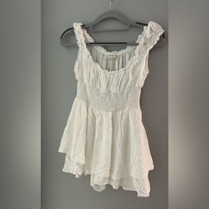UO Rosie Smocked Tiered Ruffle Romper